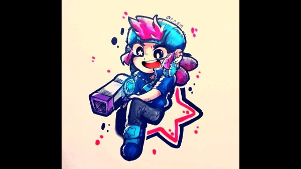 Рисунок БРАВЛ старс Леона