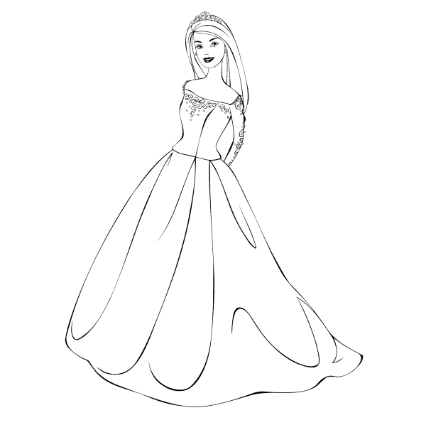 Раскраска. Барби