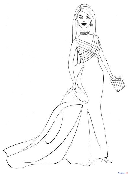 Раскраска платье