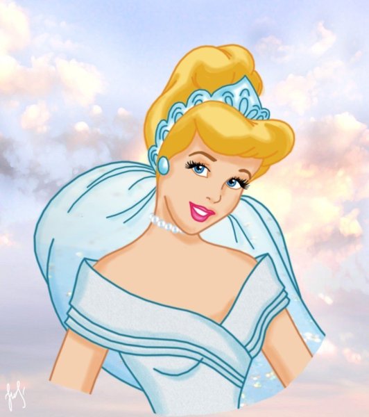 Портрет принцессы Диснея Золушка