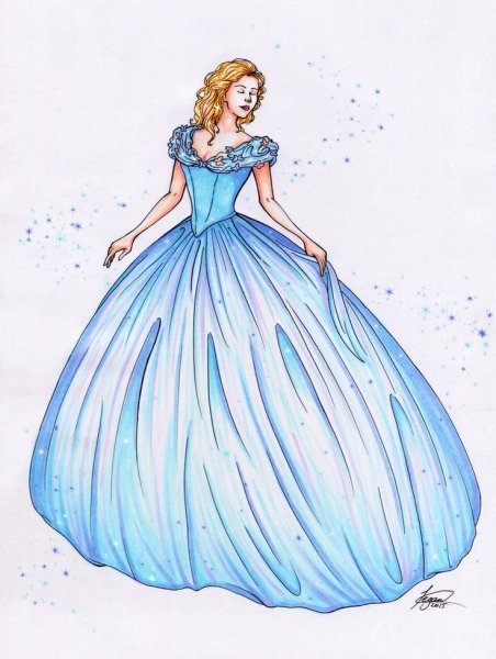 Золушка рисунок карандашом