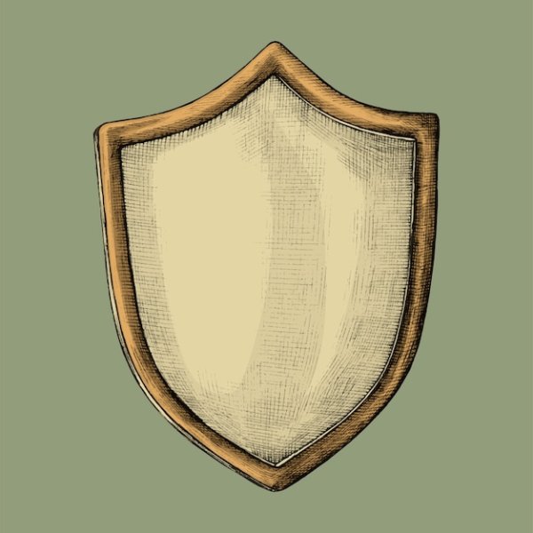 Нарисованный деревянный щит