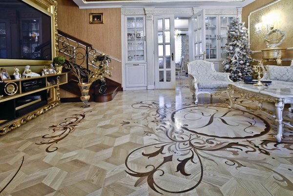 Художественный паркет в интерьере