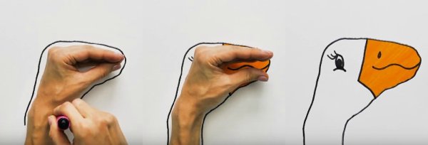 Рисование с помощью руки