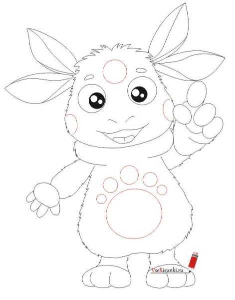 Лунтик рисунок карандашом