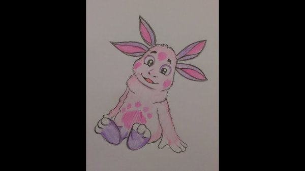 Лунтик рисунок карандашом