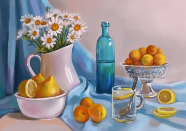 Натюрморт с посудой