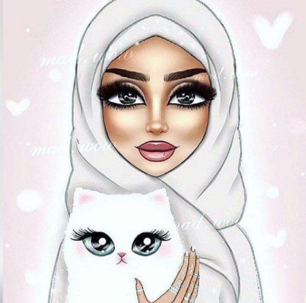 Нарисовать девушку в хиджабе