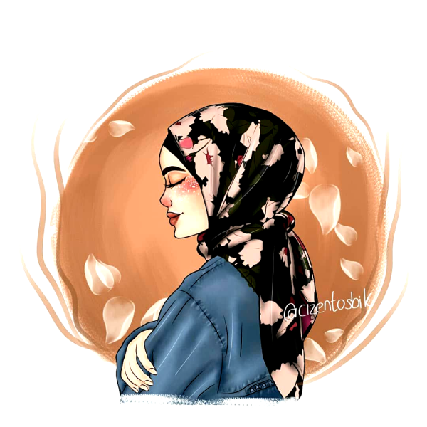 Красивые рисунки девушек в хиджабе