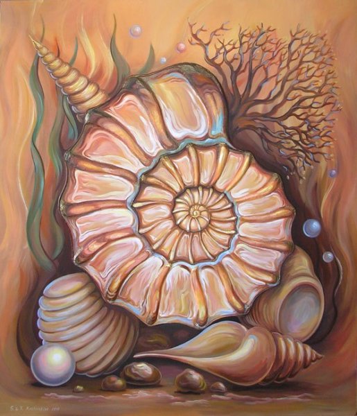 Холодный батик морская Ракушка