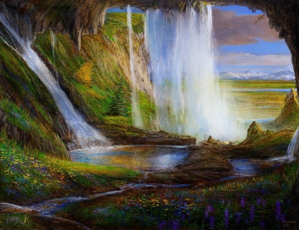 Сказочный водопад