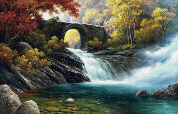 Картины Томаса Аколе водопады