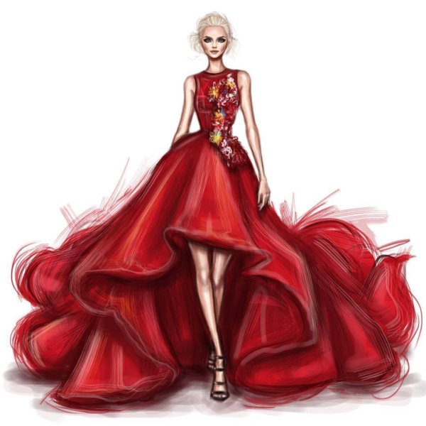 Вечерние платья для срисовки