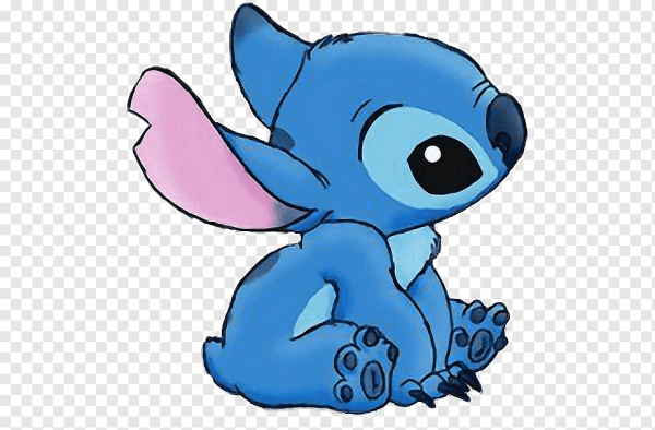 Маленький Стич с сердечками