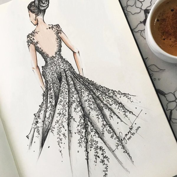 Эскизы платьев