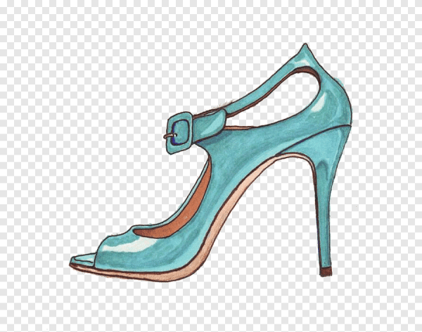 Нарисованная обувь цветная