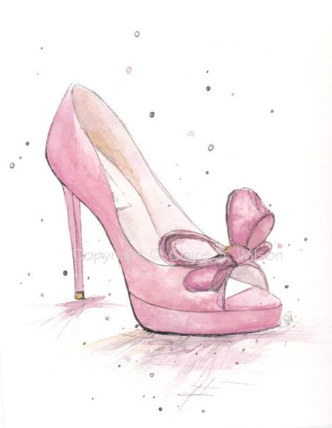 Туфельки Рисованные розовые