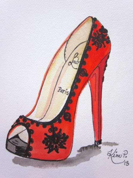 Красивая обувь для рисования