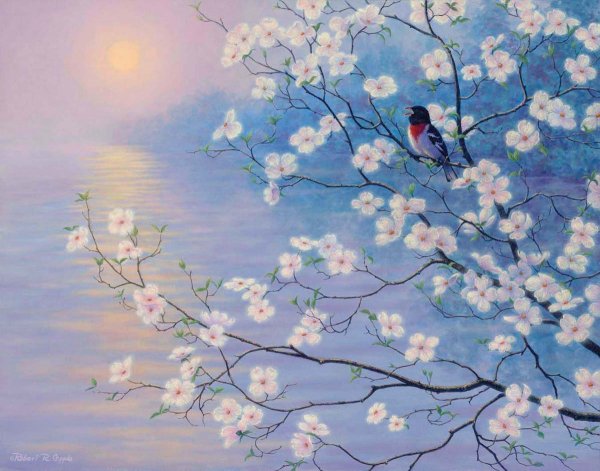 Весенний пейзаж карандашом