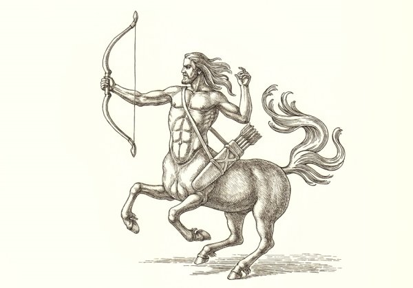 Девочка Стрелец рисунок