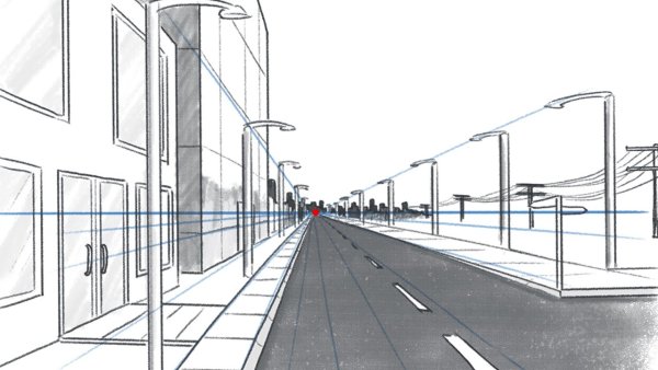 Эскиз городского пейзажа