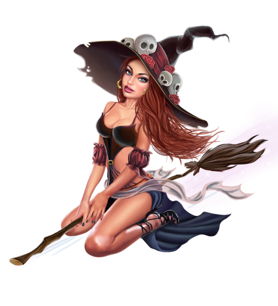 Рыжая ведьма на метле