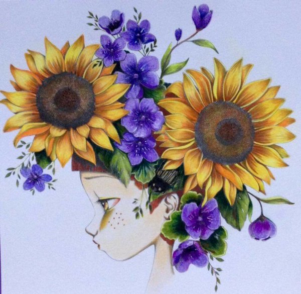 Рисунки Подсолнухи красивые