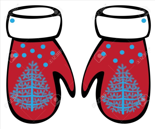 Варежки для вырезания цветные