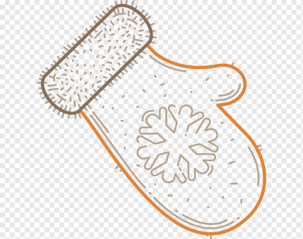 Варежка для подарков для раскрашивания