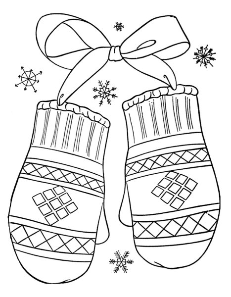 Зимняя раскраска