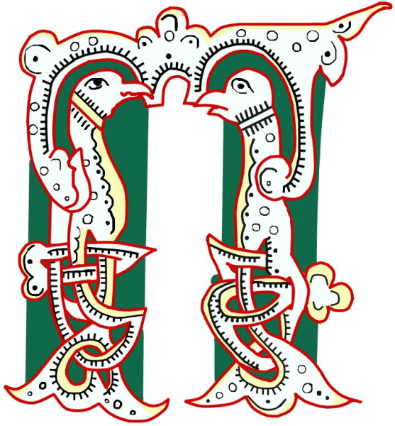 Буквица Славянская буква п