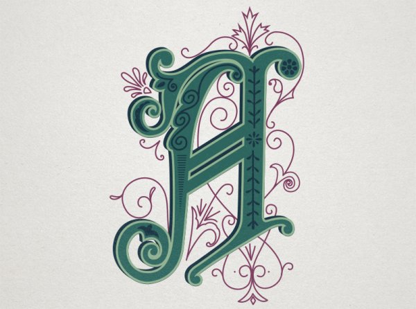 Каллиграфия заглавные буквицы