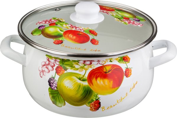 Agness кастрюля эмалированная