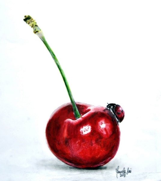 Вишенка акварель