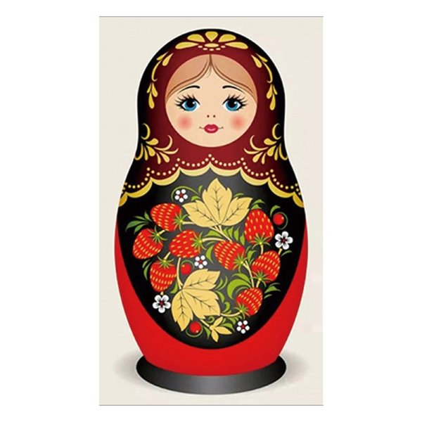 Матрешка на белом фоне