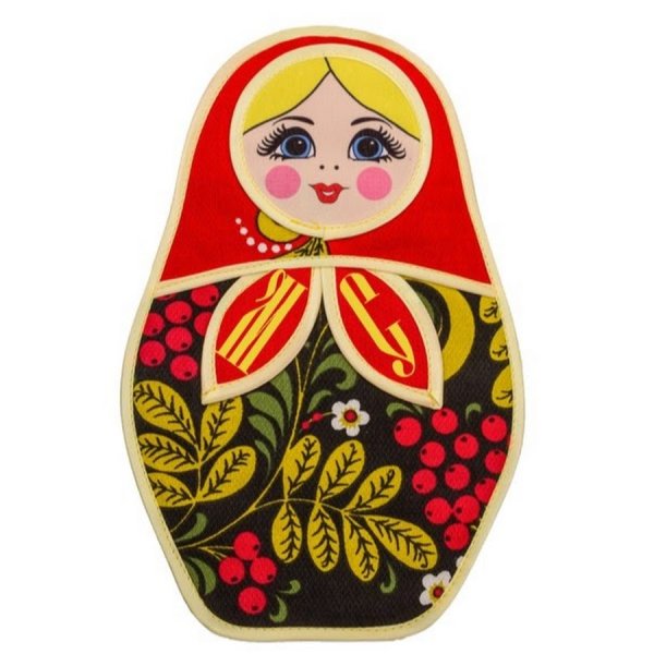 Матрешка в хохломской росписи для детей