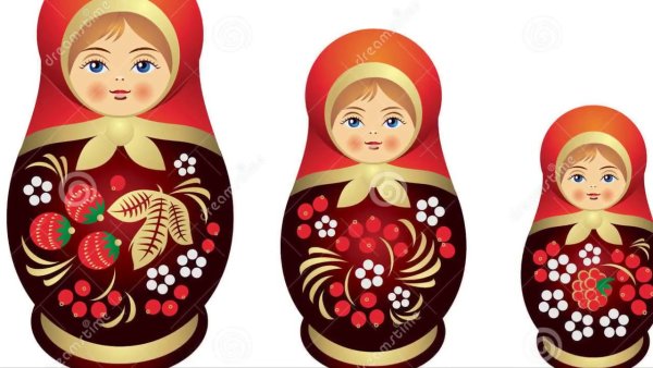 Матрешка Хохлома для детей