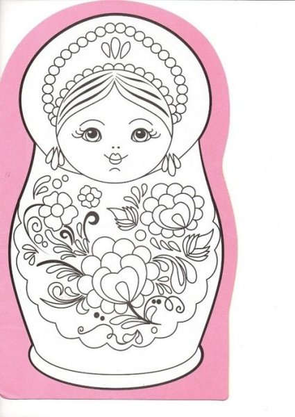 Трафарет Матрёшки для росписи