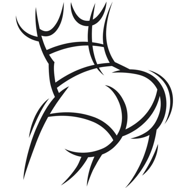 Попа рисунок