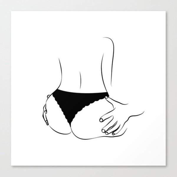 Рисование ягодиц