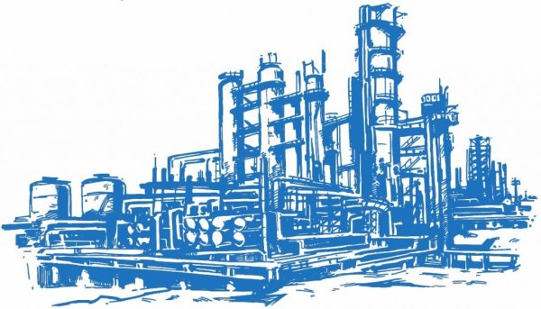 Нефтеперегонный завод модель вектор