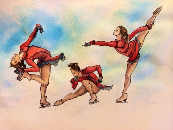 Фигуристы иллюстрации