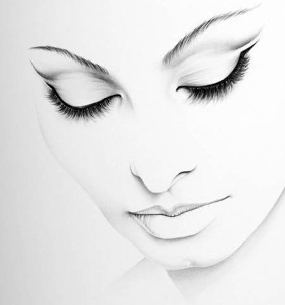 Нарисовать лицо девушки