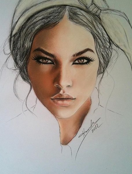 Силуэт лица девушки