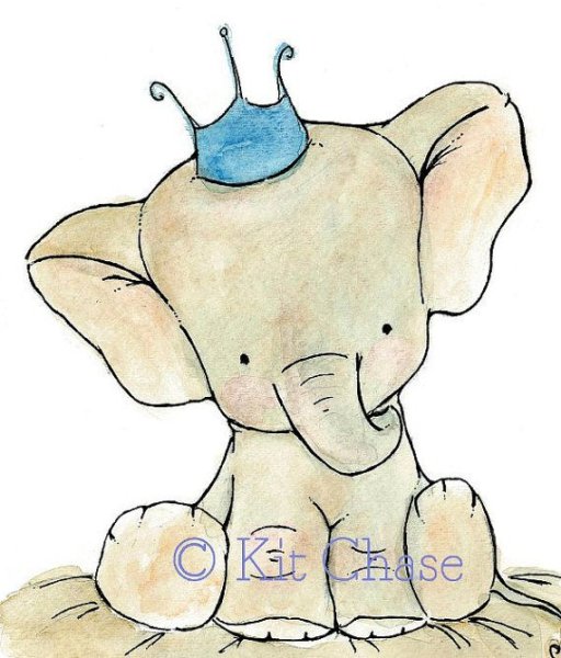 Рисунки для срисовки Слоник