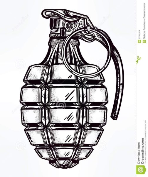 Тату эскизы гранаты