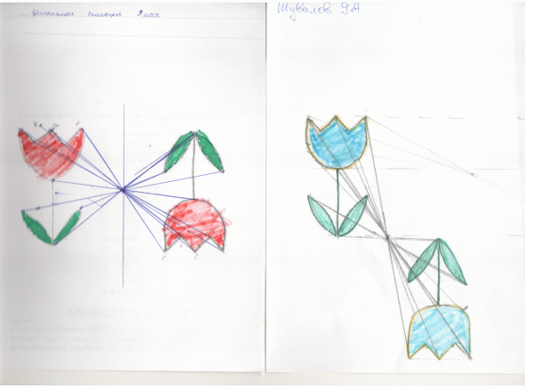 Осевая симметрия сложные фигуры