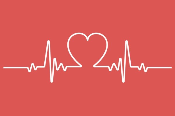 Сердце с линией кардиограммы