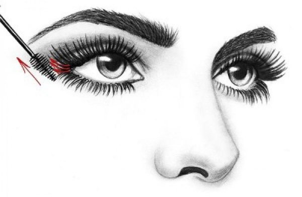 Нарисованные ресницы