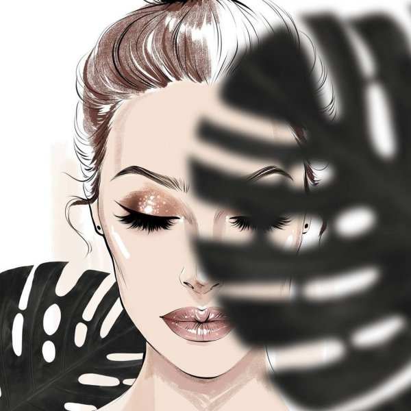 Брови фэшн иллюстрация